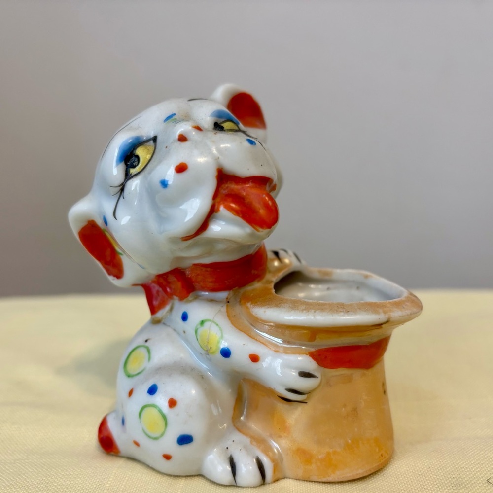 1930’s - 1950’s  Bonzo Dog Ceramic Toothpick Holder Or Succulents Holder